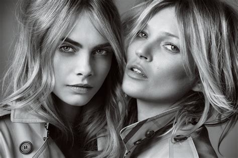 cara delevingne and kate moss in a 2014 my burberry|kate moss burberry perfume.